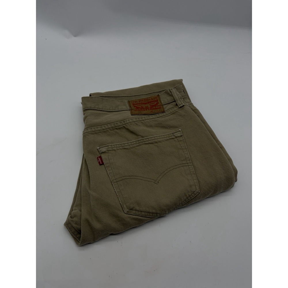 Men's 503  Levi Khaki  Jeans - Button Fly - Size - 36x32 Straight Leg Loose Fit